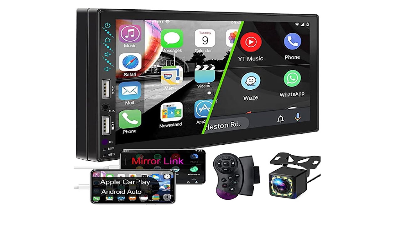 Hikity Touchscreen Radio de Coche 2 DIN con Bluetooth Manos Libres 7  Pantalla Tácti Autoradio con