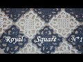 Crochet Lace Square Motif | Royal Square | very easy 1*