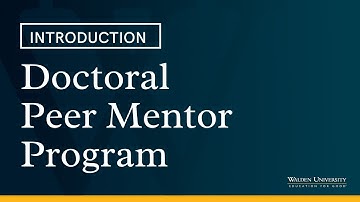 Introduction: Doctoral Peer Mentor Program