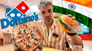 ASÍ ES DOMINOS PIZZA en INDIA! 🍕 *TIENEN HAMBURGUESAS Y COSAS MUY RARAS* 🇮🇳