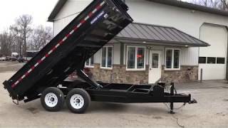Sure Trac Deckover Hydrailic Dump Fold Down Sides 8x14' 14000# GVW ST9614HLODOD-B-140