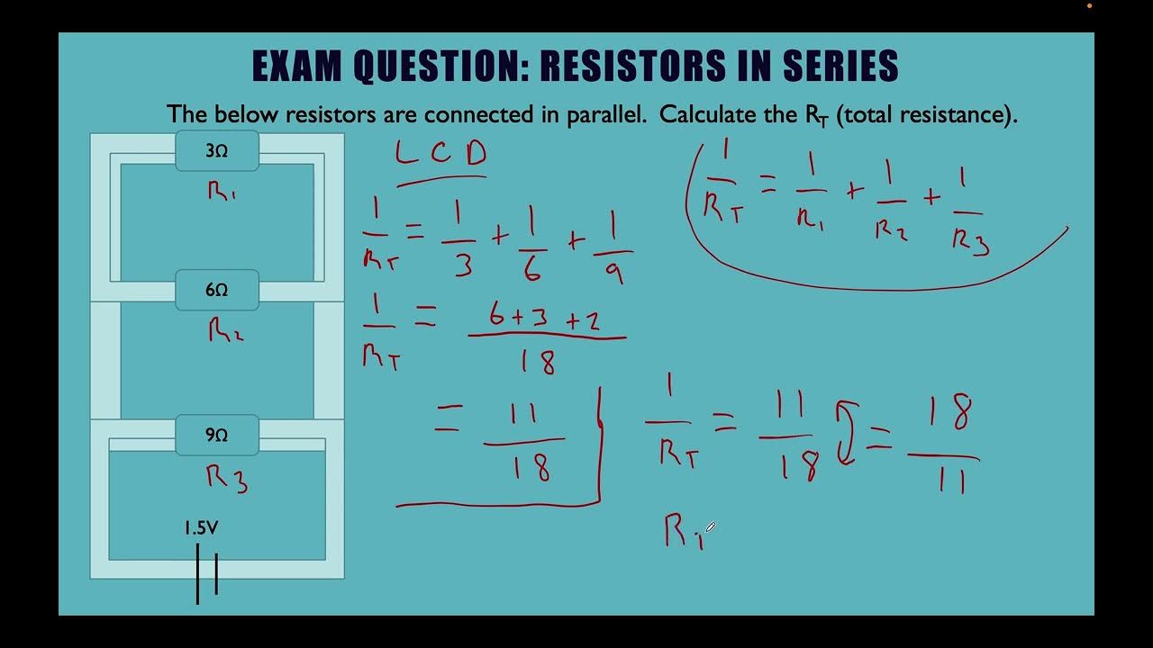 Resistors in parallel Calculate total resistance (lowest common denom