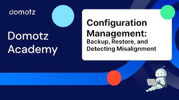 Configuration Management for Backup, Restore, and Detecting Misalignment