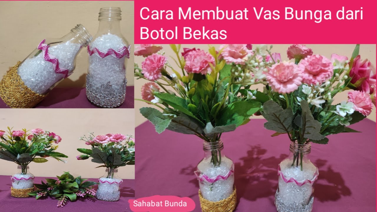  Cara  Membuat  Vas Bunga  dari  Botol  Bekas  YouTube