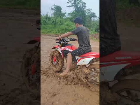 HONDA CRF 150 MOTOR CROSS TRABAS HUTAN KALIMANTAN #shorts