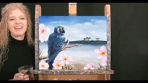 Learn How to Paint "TROPICAL MACAW" with Acrylic - Paint & Sip at Home - Animal Step by Step Lesson