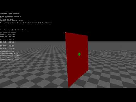 Infinite Ray To Plane Intersection - Source Code And Demo