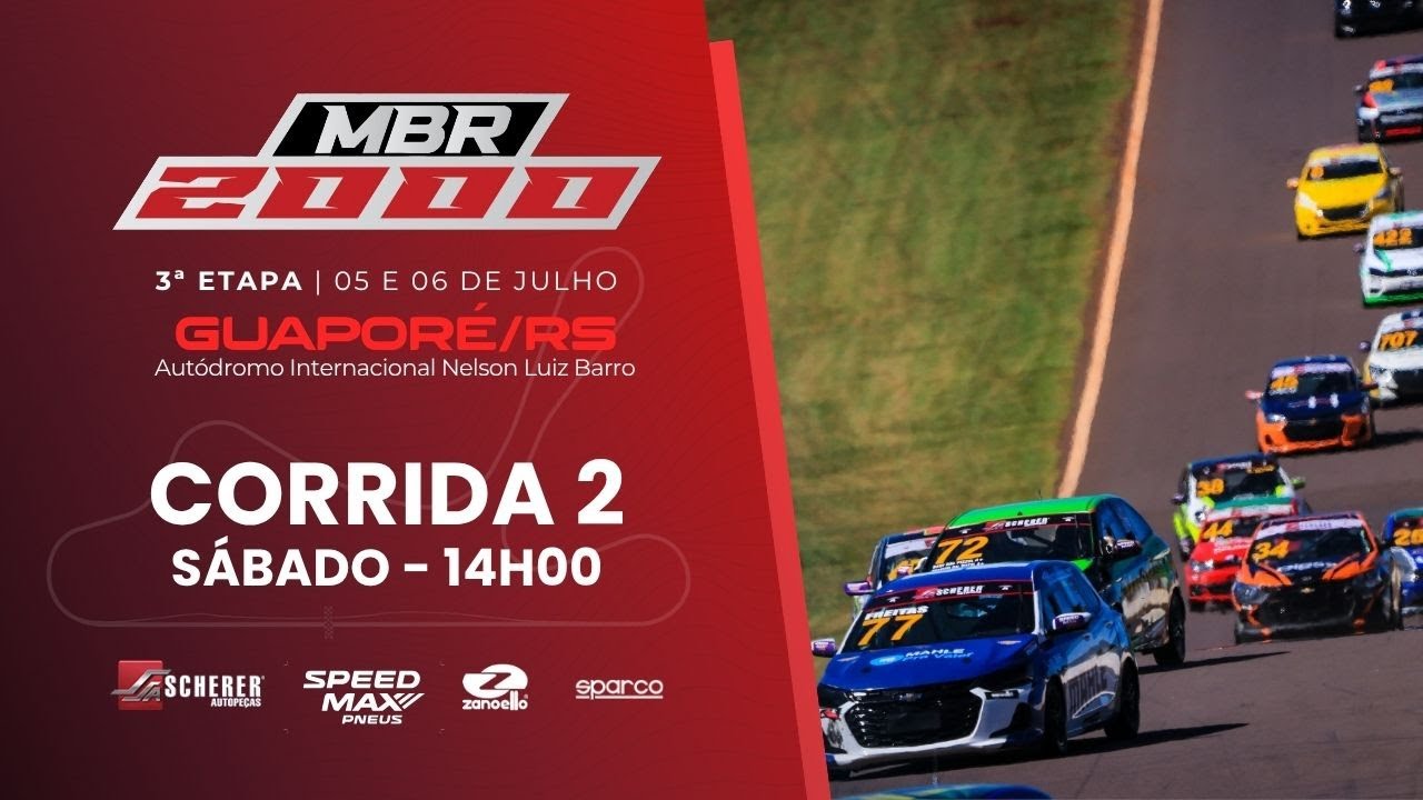 [Sáb] Guaporé Ao Vivo – Corrida 2 / Etapa 3 – Mbr 2000 – 14H00
