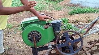 Farmer made power weeder explaining in Hindi