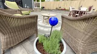 Patio builders Wakefield MA stepped tiered Retaining wall landscaping design Done Right Landscape