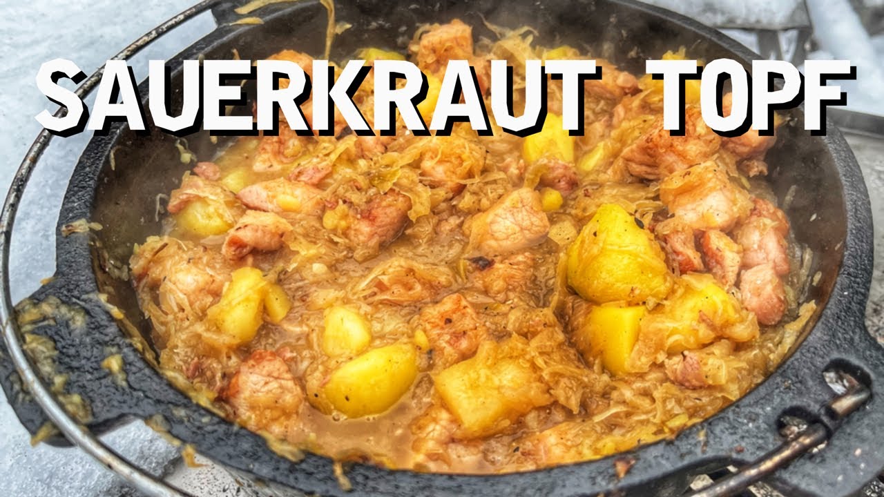 LECKER!! Kassler Sauerkraut EINTOPF aus dem DUTCH OVEN - deutsches BBQ-Video - 0815BBQ