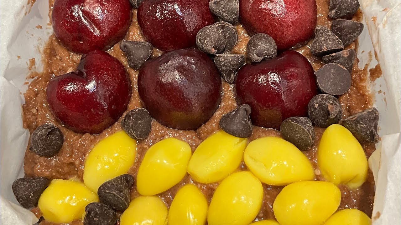 Cherry Ginkgo nuts Chocolate butter cake (ช็อกโกแลตบัตเตอร์เค้ก)￼#homemade #viral #viralvideo 