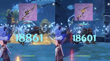Prototype Crescent vs Hamayumi Side By Side Comparison Best F2P Bow For Ganyu
