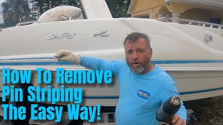 How To Remove Boat Pin Striping The Easy Way!