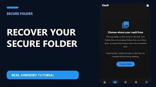 استعادة المجلد الآمن (Secure Folder) بعد إعادة التثبيت | رمز استرداد الخزنة (Vault) screenshot 1