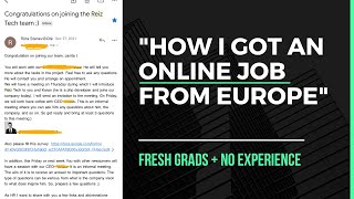 How I got an Online Job in Europe // Indonesia