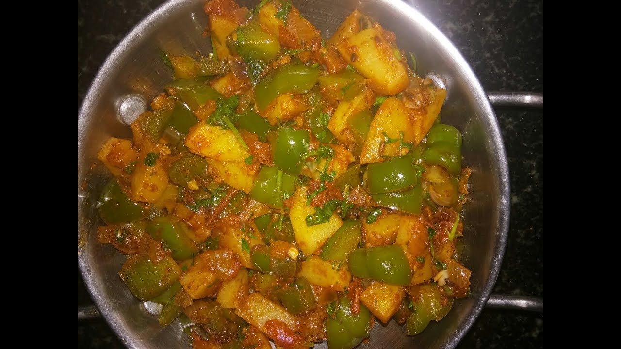 Aloo capsicum masala recipe Easy side dish for chapathi, roti and