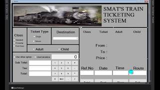 Train ticket booking system software on visual basic | vb | screenshot 5