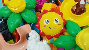 Satisfying building block marble run ☆ Create an interesting marble track building, using Lego Duplo