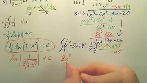 5.2a2 Natural Logarithmic Integration - Calculus