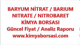 Baryum Ni̇trat Barium Nitrate Nitrobaret