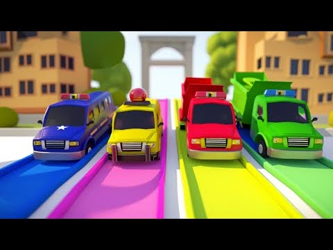 Colors for Children - Learn Colors for Kids with Trucks Street Vehicles Learning Video