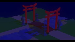 Low Poly Japanese Bridge || Blender Speed Model