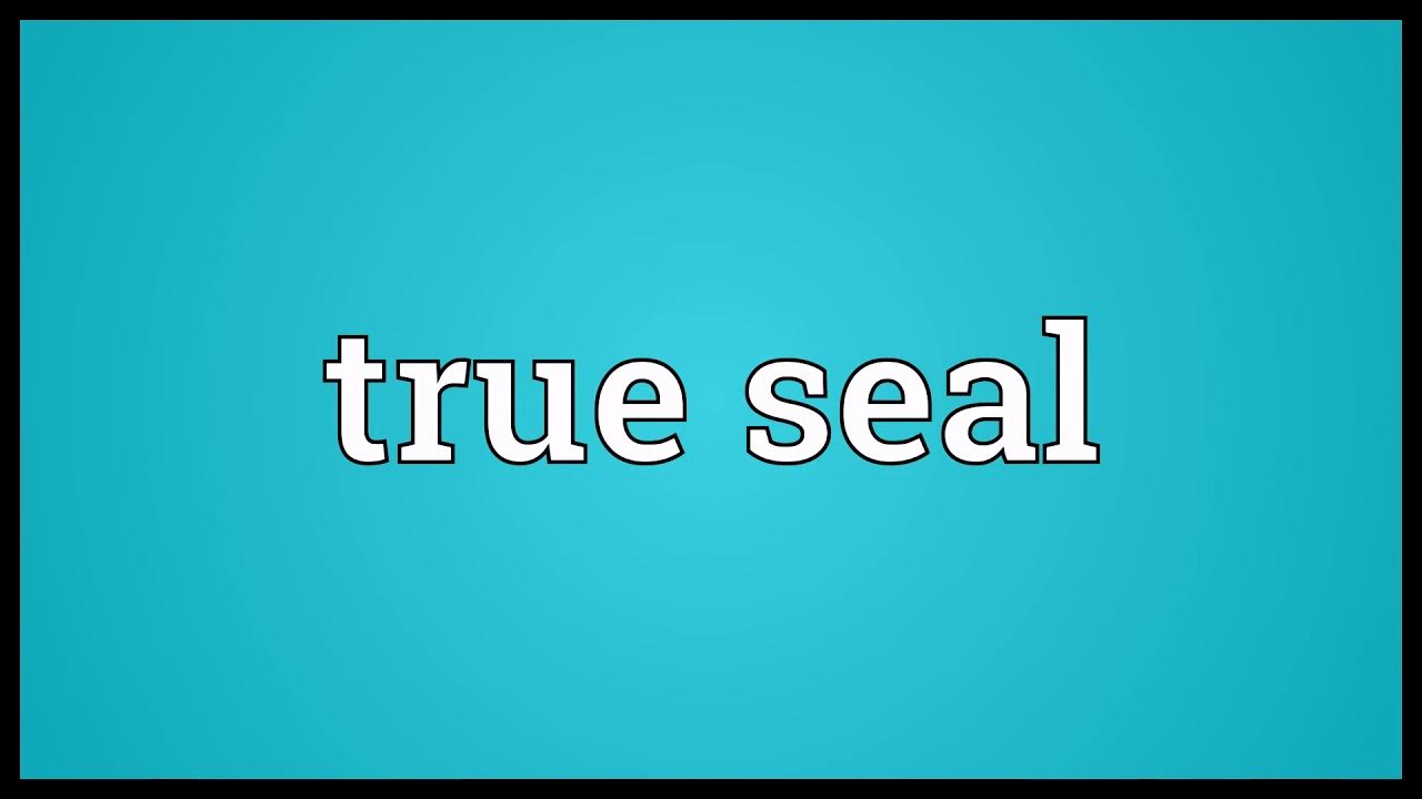 True seal Meaning YouTube