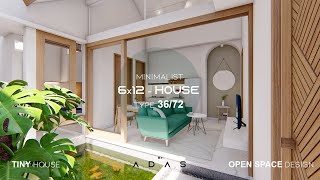Desain Rumah Minimalis 6x12 type 36/72 II Open Space House Design