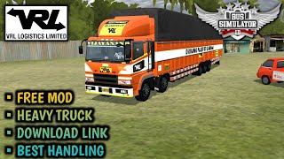 VRL Logistics 16 Wheeler Heavy Truck Mod for Bus Simulator Indonesia || Bussid v3.3.3