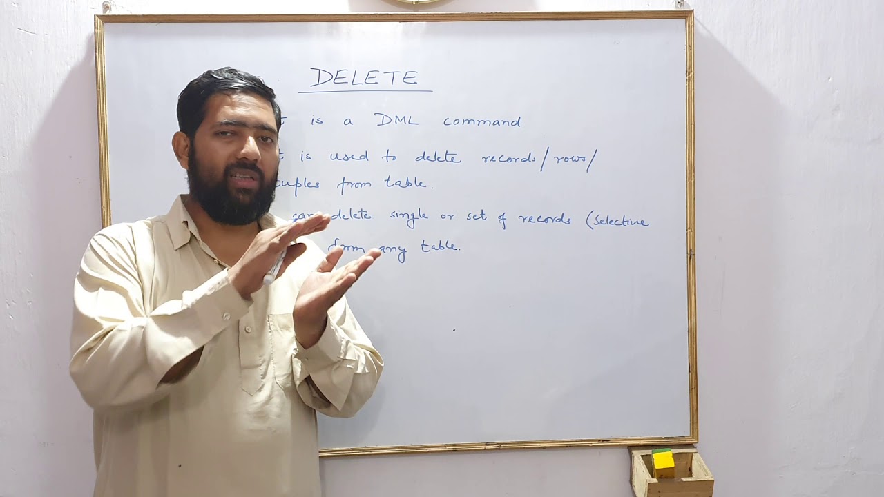DELETE DML COMMAND - Part 1 - YouTube