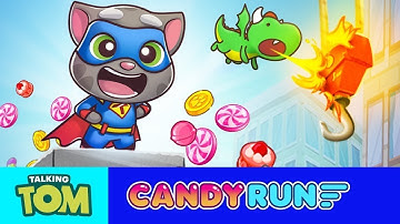 tom candy run : gameplay Walkthrough Part 10 Supar Hero Cat (ios,Android)