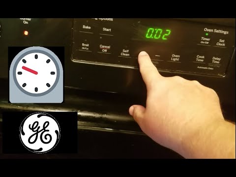 How to SET Cooking Timer GE Electric Range Oven Stove (Black White Model  Home Depot Lowes) 