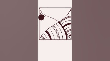 Simple Zentangle Pattern For Beginners #shorts