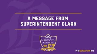 A Message from Superintendent Clark: Amended Calendar & Reopening Update