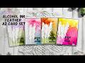 Stunning Alcohol Ink Feather Card Set Tutorial