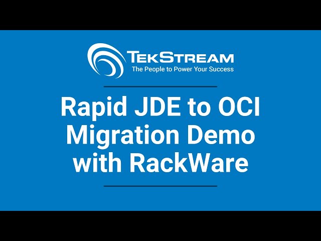 Rapid JDE to OCI Migration Demo - with RackWare