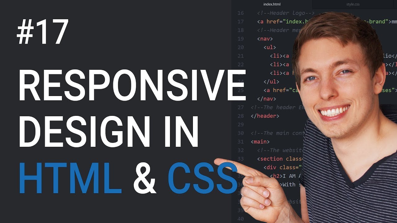 17: How to Make a Website Responsive | Learn HTML and CSS | HTML Tutorial | Basics of CSS