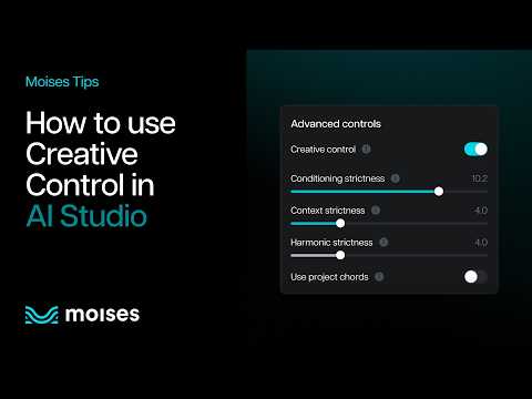 Moises Tips: How to Use Creative Control in AI Studio