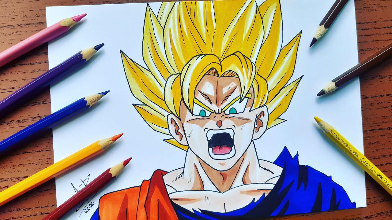 Como Desenhar Goku ssj4 / Vegeta ssj4 - How To Draw Goke / Vegeta (  DragonBall GT ) 