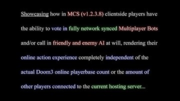 MCS (v1.2.3.8) Voteable Bots & AI "Moar Powah" to the Players (Doom3 Doom3)