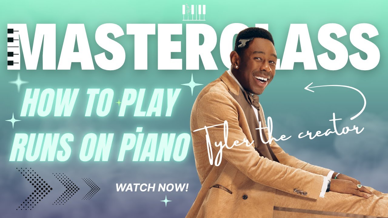 Piano runs tutorial / Tyler the creator Piano lesson / 2 HANDS 3 FINGERS piano run riff technique