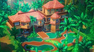 SIMS 4 TROPICAL TIKI MANSION | Speed Build