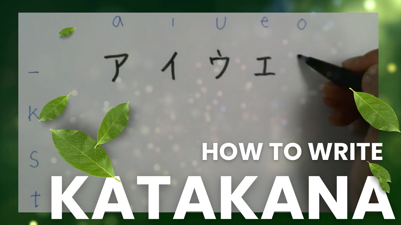 How to write KATAKANA - YouTube
