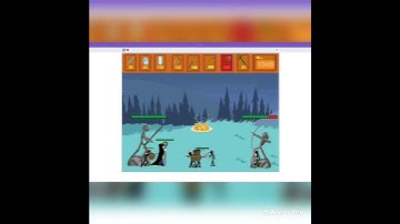 Phù thủy hồi máu Merics & lính giáo Atreyos đại chiến trong Scratch game Stick War Legacy