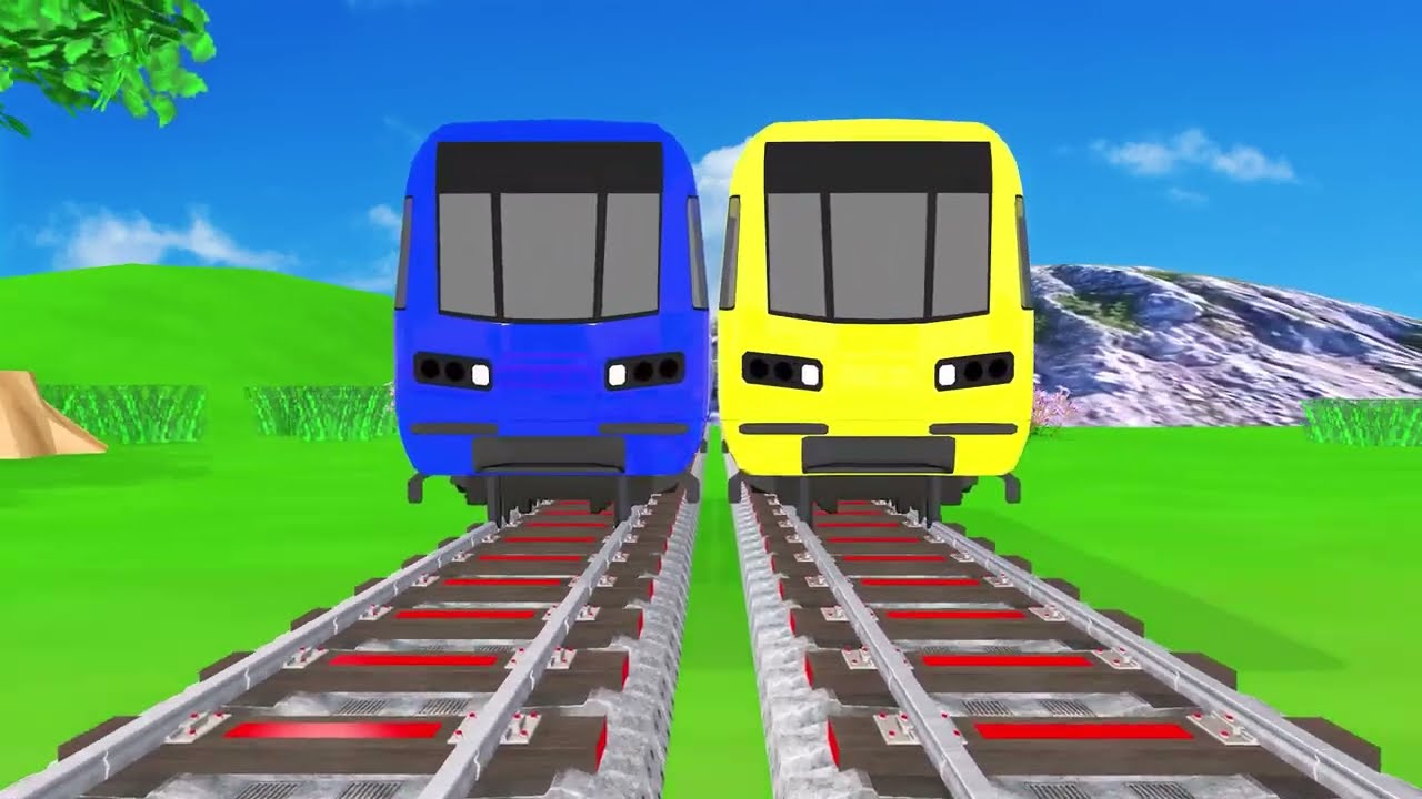【踏切アニメ】複雑な電車 1 Trains Climbing Pynamid🚍 Fumikiri 3D Railroad Crossing Animation 