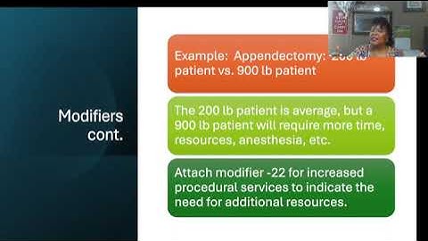 Medical Coding:  "Modifiers"