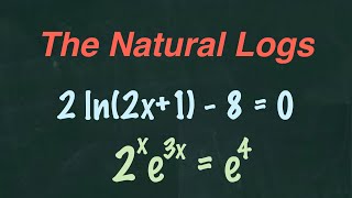 The Natural Log. Solving different questions.
