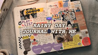 [Berry's world] rainy day, ASMR journal with me/no talking no music