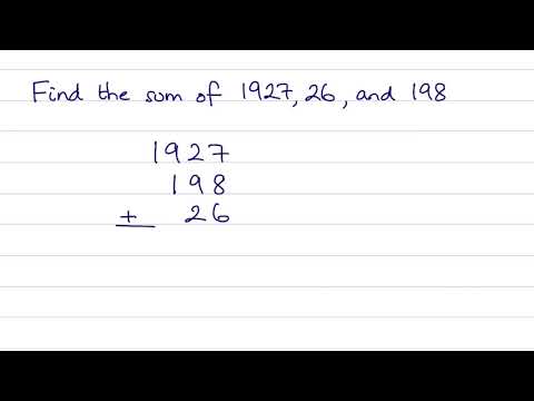 Video: Wat is een som van drie cijfers?